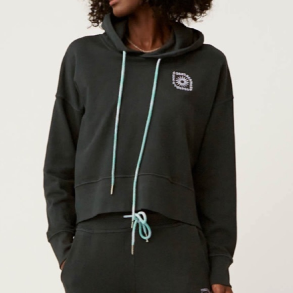 Daydreamer LA Eye Cropped Hoodie Vintage Black NWT - Picture 1 of 9
